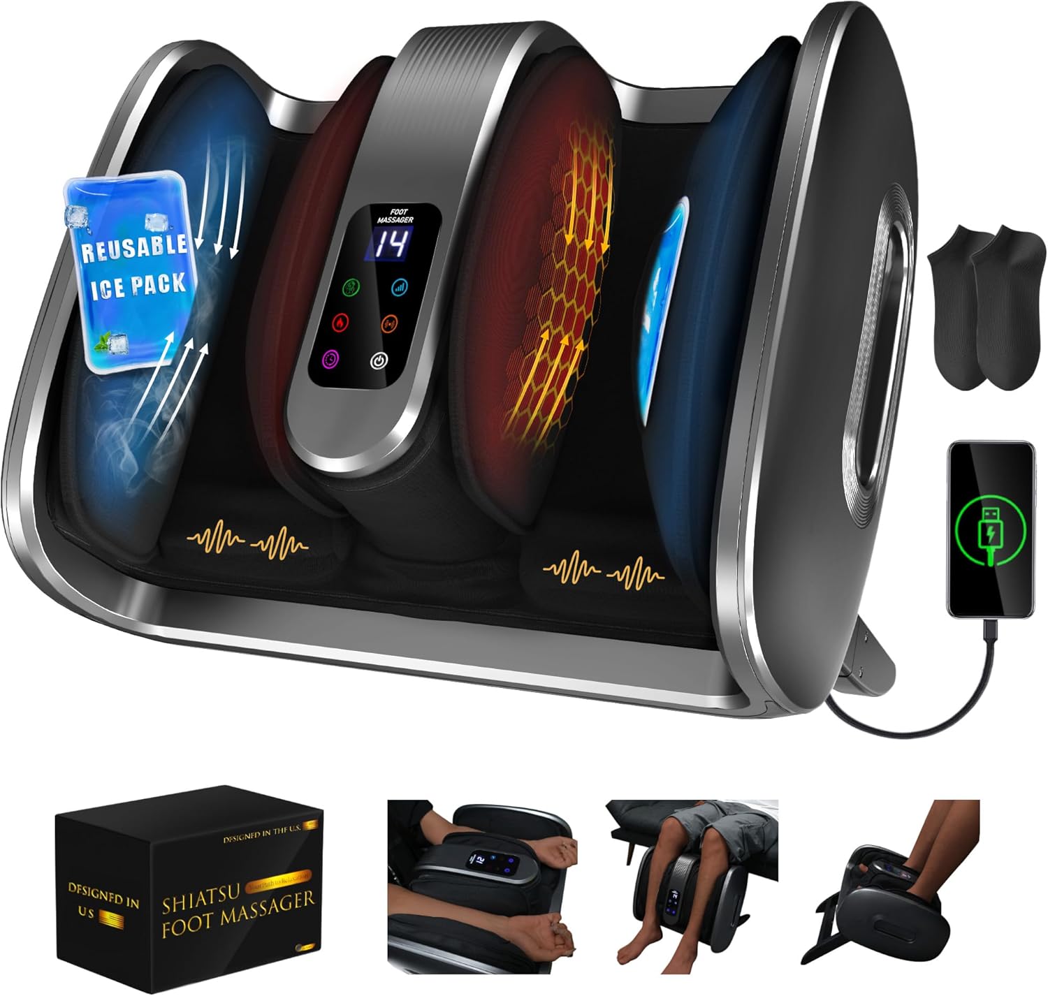 Foot Spa - R usage domestique professionnel Shiatsu pétrissage