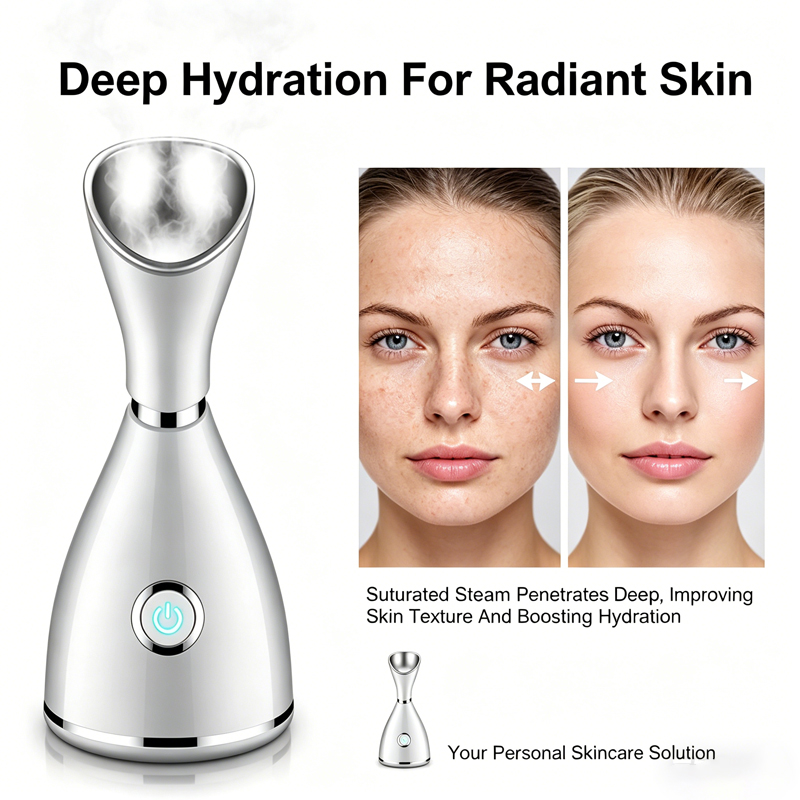 Face Steamer - Vaporisateur facial 70 ml, vapeur nano,