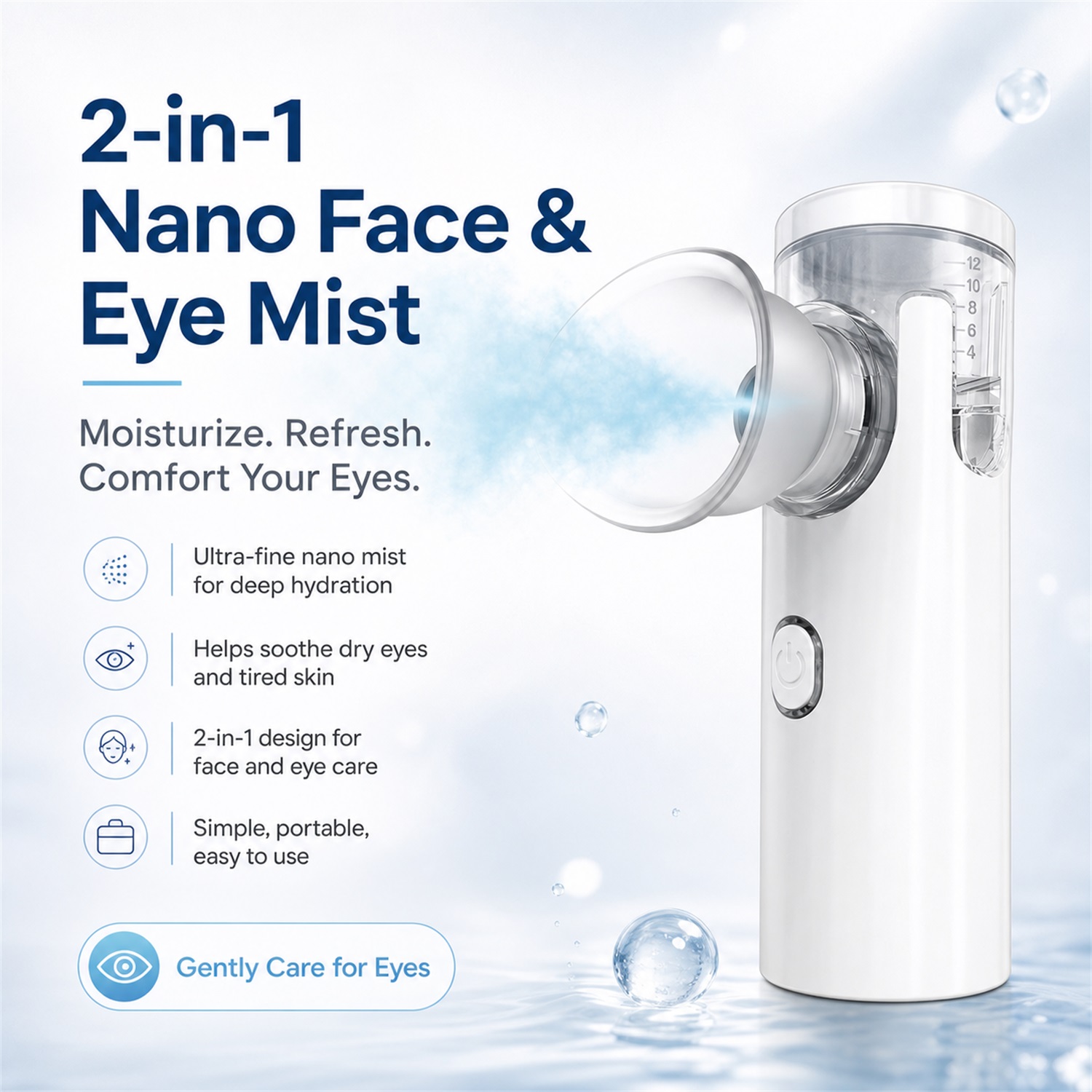 Face Steamer - Instrument de massage oculaire à nano-aérosol,