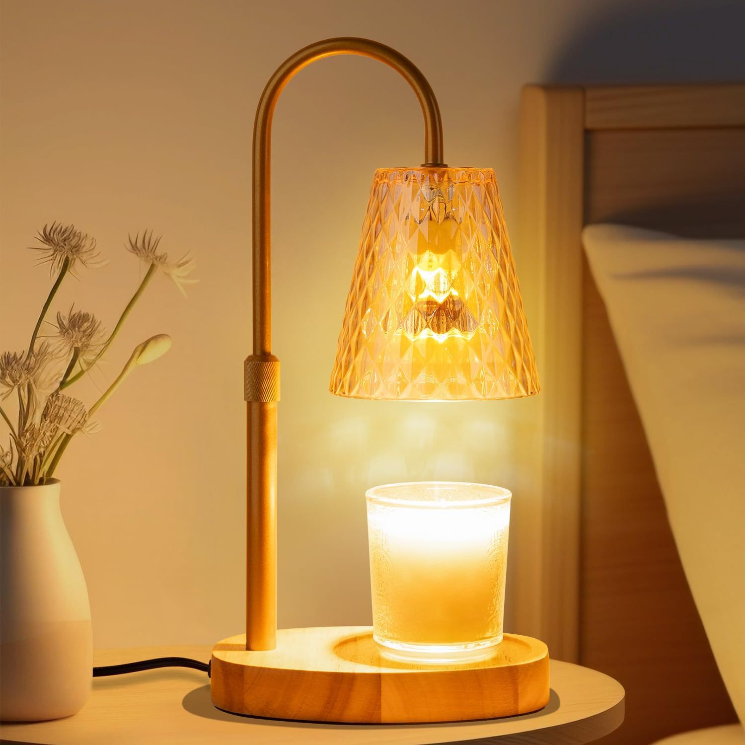 Wax Warmer - Lampe chauffe-cire sans flamme avec abat-jour