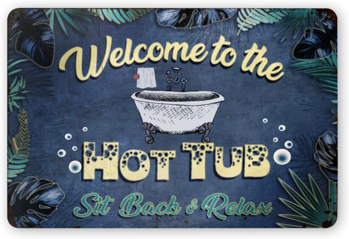 Hot Tub - Y1, Panneau en métal pour 
