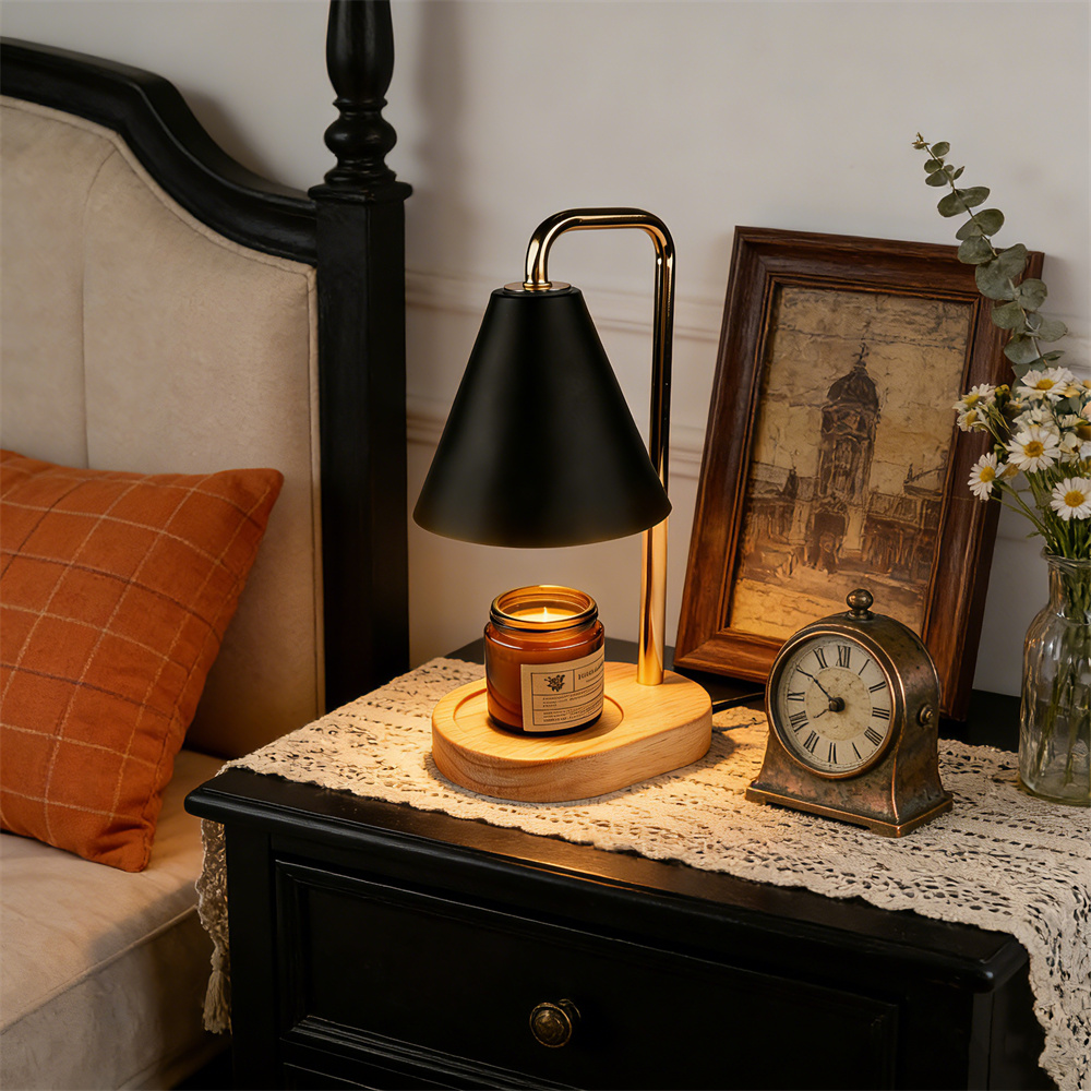 Lampe chauffe-bougie noire ave - Wax Warmer avis et prix