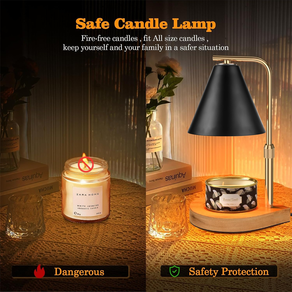 Lampe chauffe-bougie noire ave - Wax Warmer avis et prix