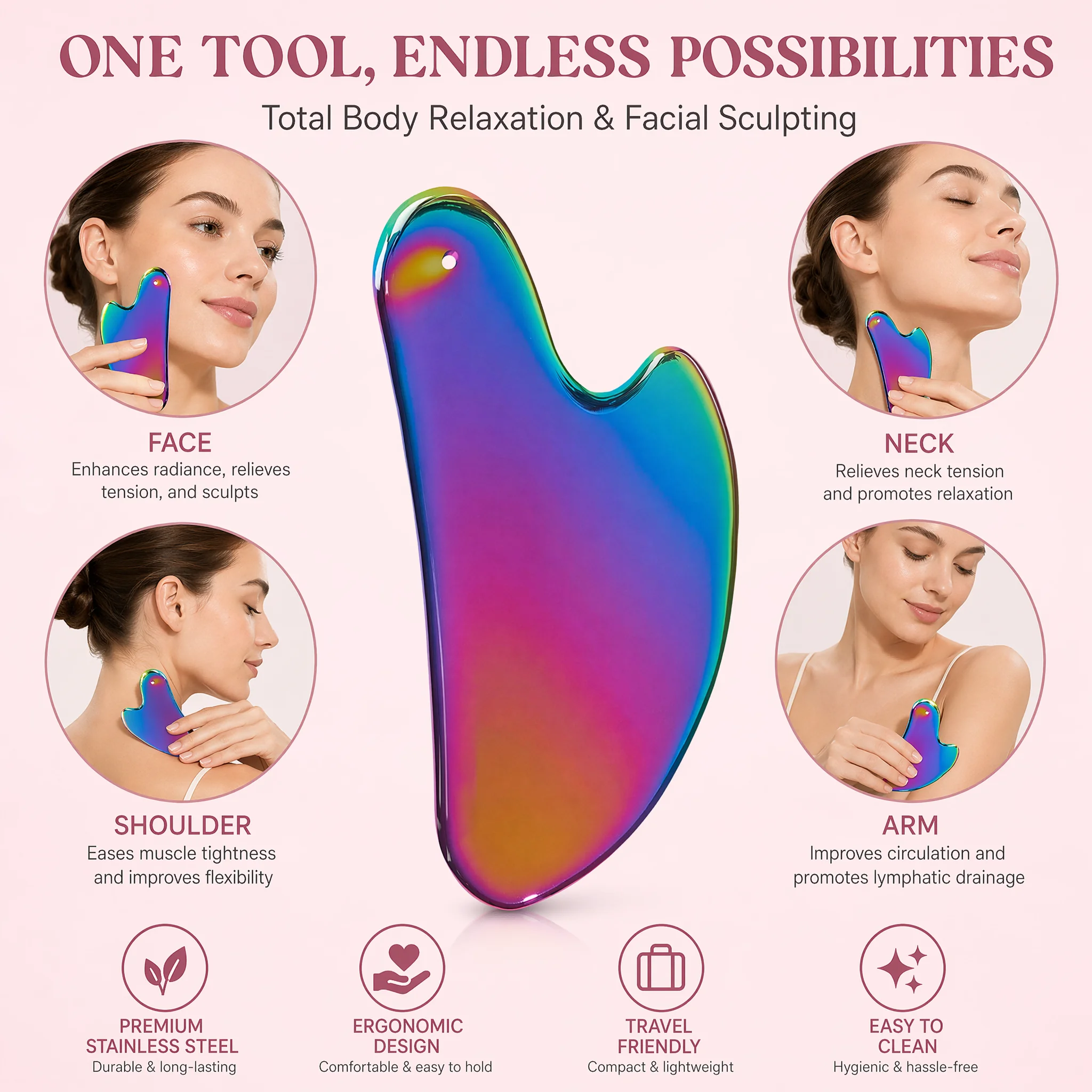 1 pièce Planche Gua Sha en aci - Spa Massager avis et prix